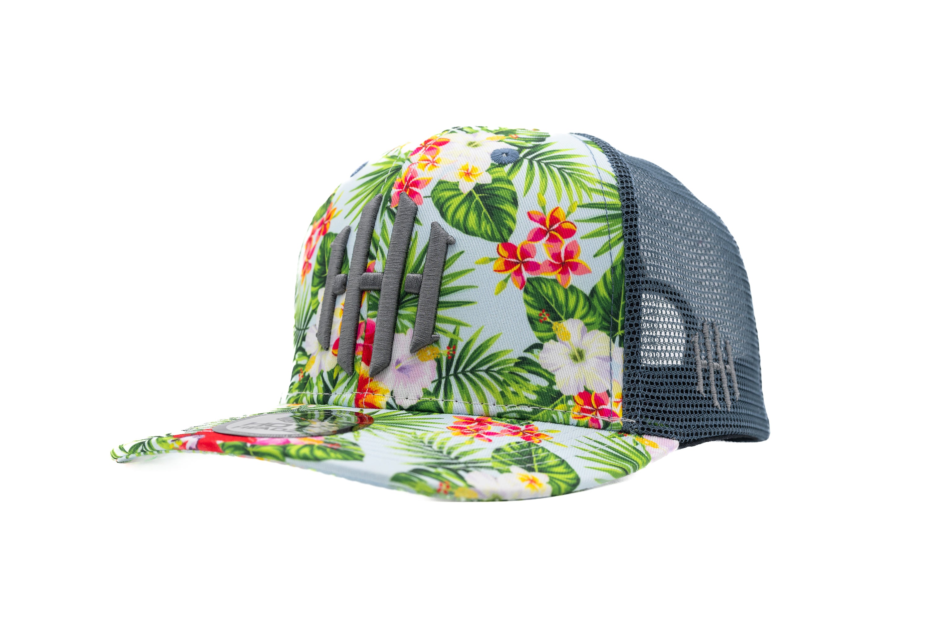*NEW* HH FLORAL GREY TRUCKER