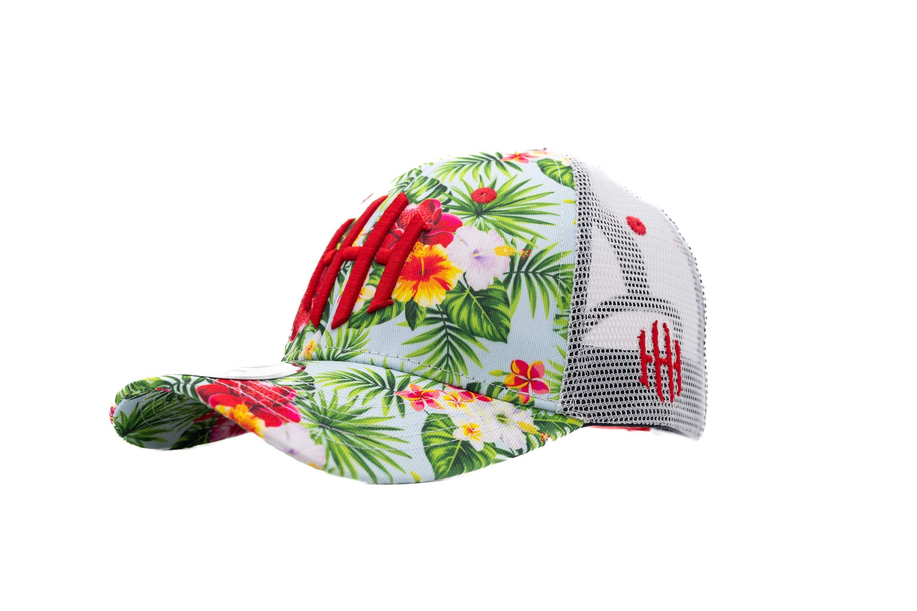 *NEW* HH FLORAL RED TRUCKER