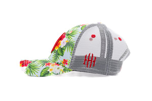 *NEW* HH FLORAL RED TRUCKER